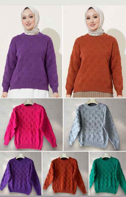 KABARTMA ÖRME KAZAK